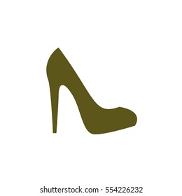 Elegant women high heel shoe stock vector icon