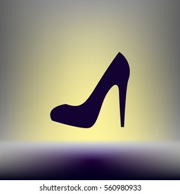 Elegant women high heel shoe stock vector icon