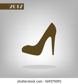 Elegant women high heel shoe stock vector icon