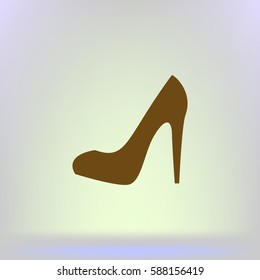 Elegant women high heel shoe stock vector icon