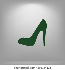 Elegant women high heel shoe stock vector icon