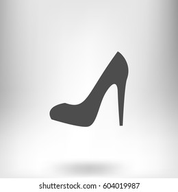 Elegant women high heel shoe stock vector icon