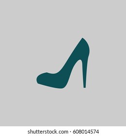 Elegant women high heel shoe stock vector icon