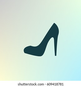 Elegant women high heel shoe stock vector icon