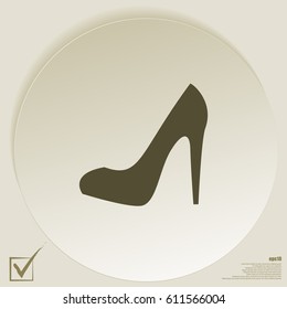 Elegant women high heel shoe stock vector icon