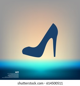 Elegant women high heel shoe stock vector icon