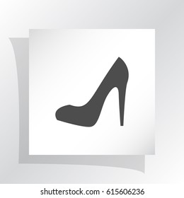 Elegant women high heel shoe stock vector icon
