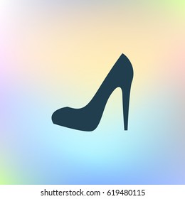 Elegant women high heel shoe stock vector icon