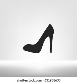 Elegant women high heel shoe stock vector icon