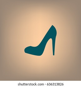 Elegant women high heel shoe stock vector icon