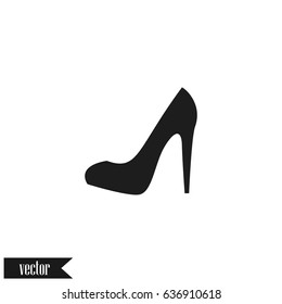 Elegant women high heel shoe stock vector icon