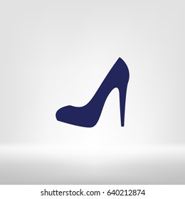 Elegant women high heel shoe stock vector icon