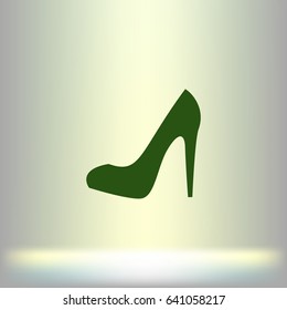 Elegant women high heel shoe stock vector icon