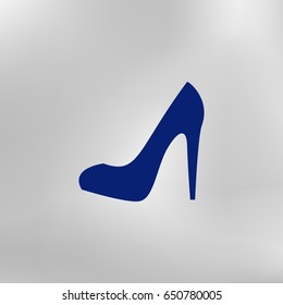 Elegant women high heel shoe stock vector icon