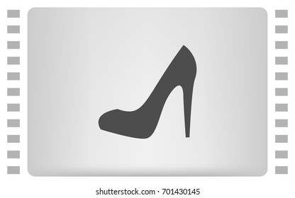 Elegant women high heel shoe stock vector icon