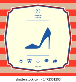 Elegant women shoe, elements for your design