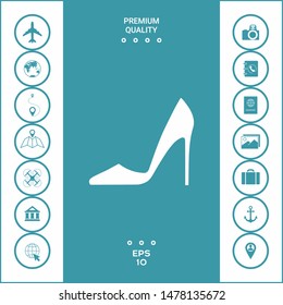 Elegant women shoe, elements for your design