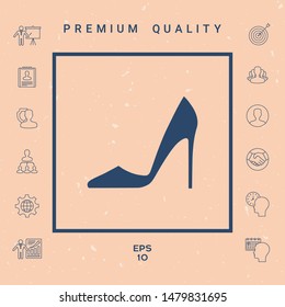 Elegant women shoe, elements for your design