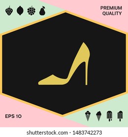 Elegant women shoe, elements for your design