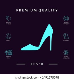 Elegant women shoe, elements for your design