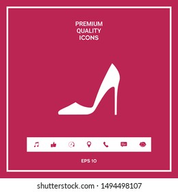 Elegant women shoe, elements for your design
