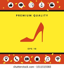 Elegant women shoe, elements for your design