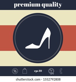 Elegant women shoe, elements for your design