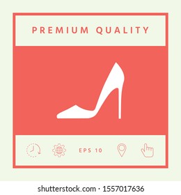 Elegant women shoe, elements for your design