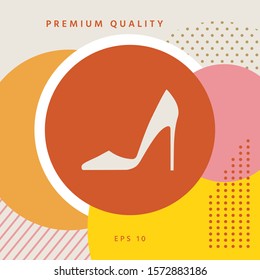 Elegant women shoe, elements for your design