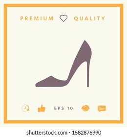 Elegant women shoe, elements for your design