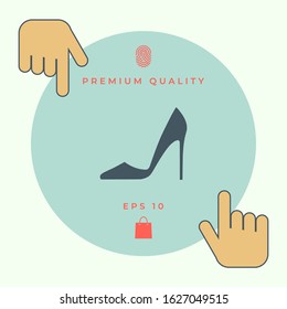 Elegant women shoe, elements for your design