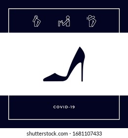 Elegant women shoe, elements for your design
