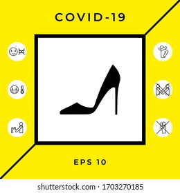 Elegant women shoe, elements for your design
