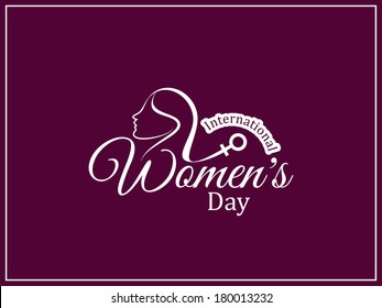 Elegant women's day card design. vector illustration