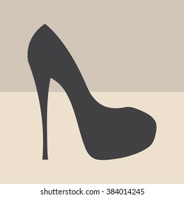 Elegant womens high heel shoe