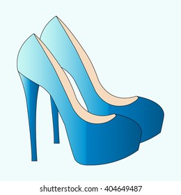 Elegant women's high heel shoe