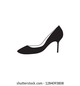 Elegant women's shoe. Menu item in the web design