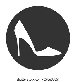 Elegant women's shoe. Menu item in the web design.