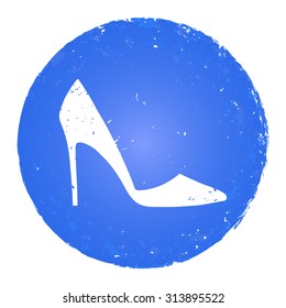 Elegant women's shoe.  Menu item in the web design.