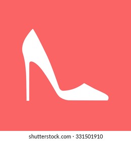 Elegant women's shoe. Menu item in the web design.