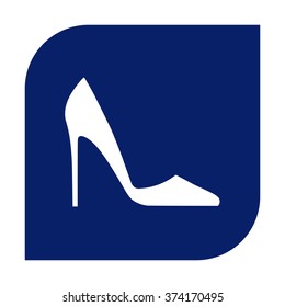 Elegant women's shoe. Menu item in the web design.