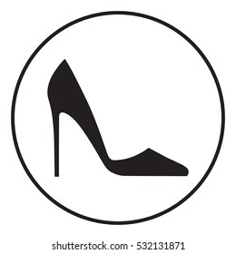 Elegant women's shoe. Menu item in the web design