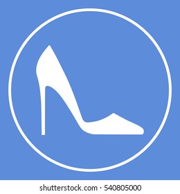 Elegant women's shoe. Menu item in the web design