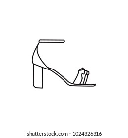 Elegant womens shoes on white background. Fashion female shoes isolated vector illustration