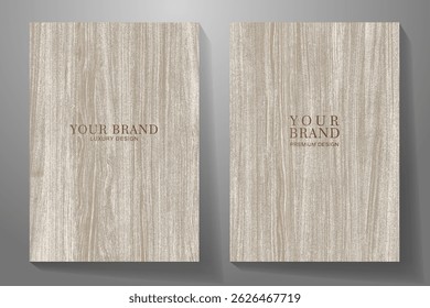 Elegant wood vector texture set. Modern textured background collection for cover design, invitation, brochure, booklet, flyer, note book, menu design. Luxury background.