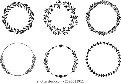 Elegant wreath vector illustration, perfect for holiday decorations, invitations, and nature-themed designs