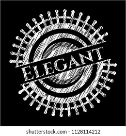 Elegant written with chalkboard texture