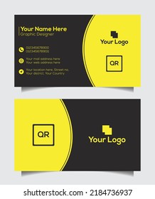 Elegant Yellow Corporate Business Card Design