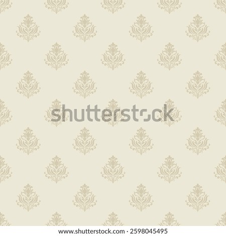 Elegant yellow Damask Pattern with Classic Ornamental Floral Design for Luxury Interiors