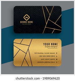 Elegant yellow modern business card template